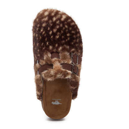 Rocket Dog Abel Plus Brown Bambi Fur Mule
