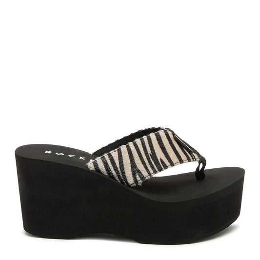 Rocket Dog Crush Tan Animal Print Flip-Flops