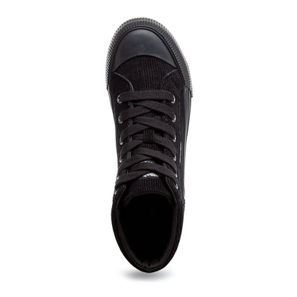 Rocket Dog Cheery Black Corduroy High Top Sneaker