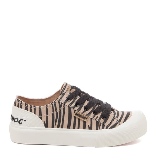Rocket Dog Jazzin Plus Tan Zebra Print Sneaker