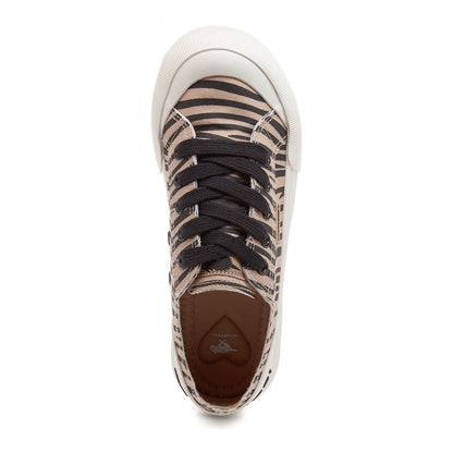 Rocket Dog Jazzin Plus Tan Zebra Print Sneaker