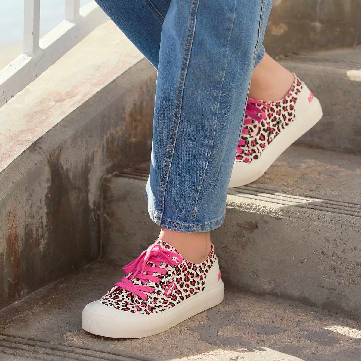 Rocket Dog Jazzin Plus Pink Leopard Sneaker