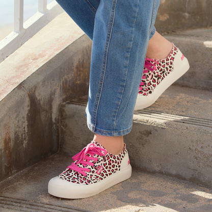 Rocket Dog Jazzin Plus Pink Leopard Sneaker