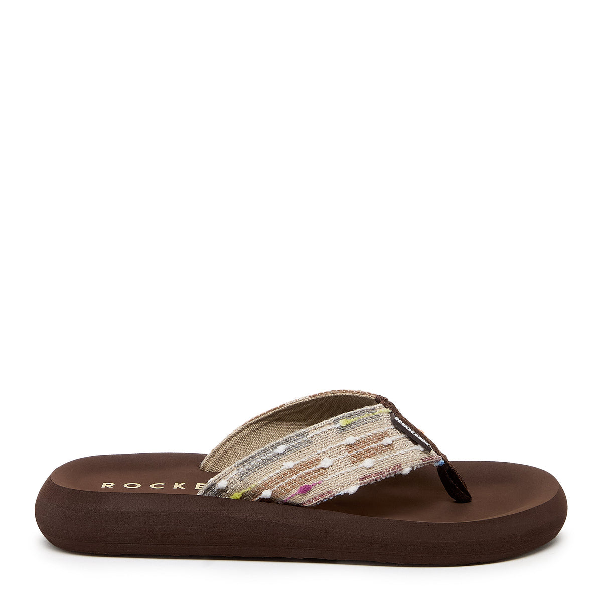 Rocket Dog Spotlight Brown Multi Woven Flip Flop