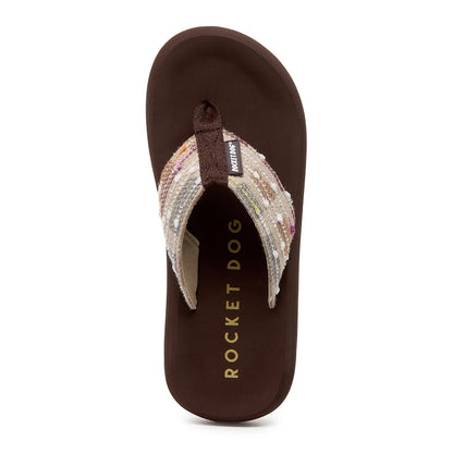 Rocket Dog Spotlight Brown Multi Woven Flip Flop