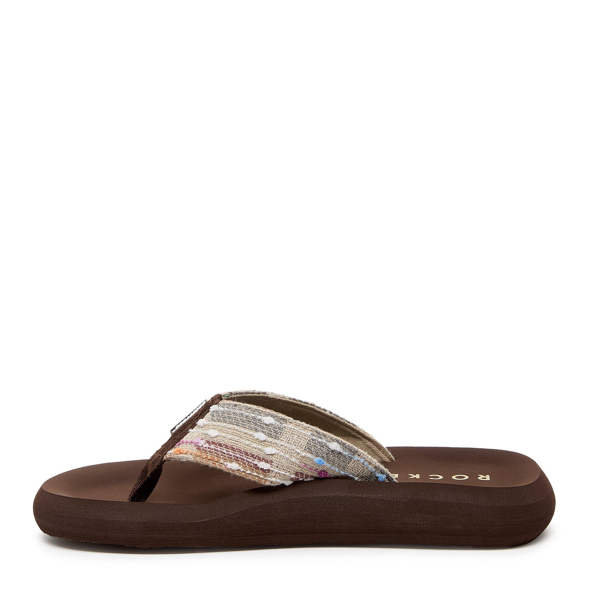 Rocket Dog Spotlight Brown Multi Woven Flip Flop