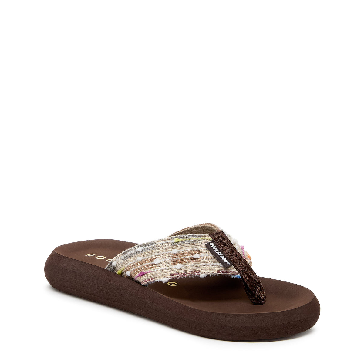 Rocket Dog Spotlight Brown Multi Woven Flip Flop