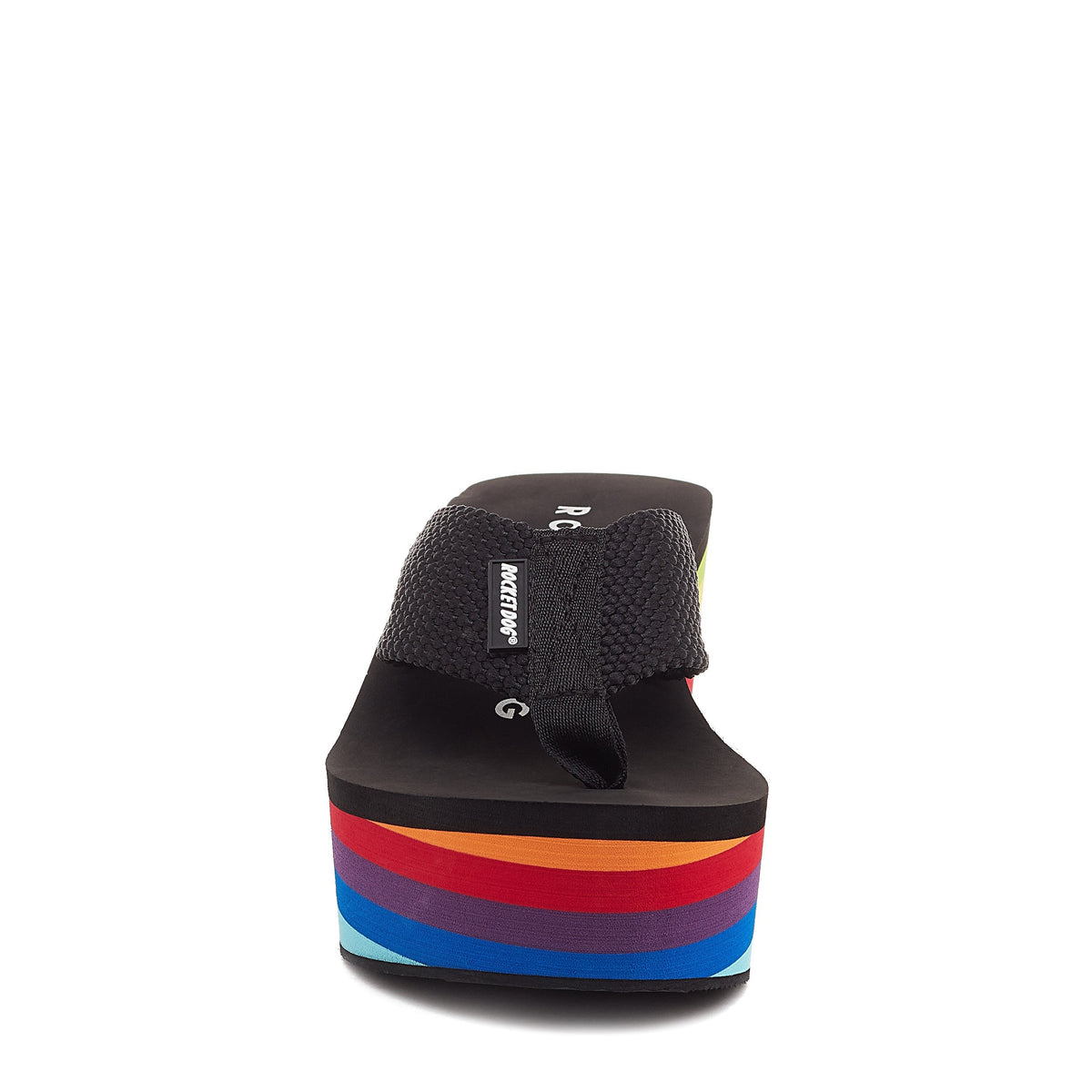 Rocket Dog Crush Rainbow Black Platform Flip Flop  Rocket Dog