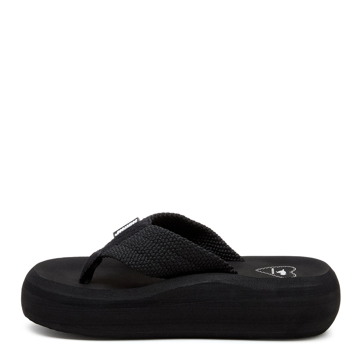 Rocket Dog Sandy Black Webbing Platform Flip Flop