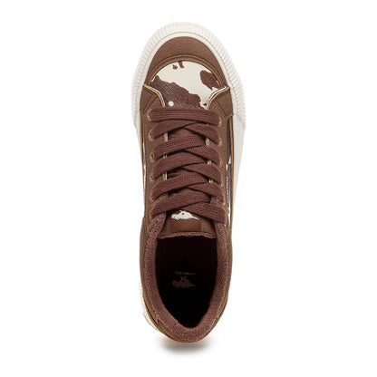 Rocket Dog Rocket Dog Women’s Cheery Brown Cow Print Sneaker