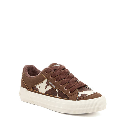 Rocket Dog Rocket Dog Women’s Cheery Brown Cow Print Sneaker