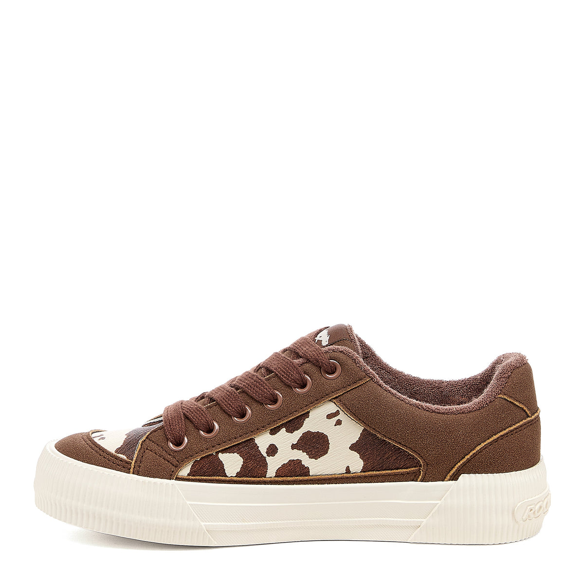 Rocket Dog Rocket Dog Women’s Cheery Brown Cow Print Sneaker