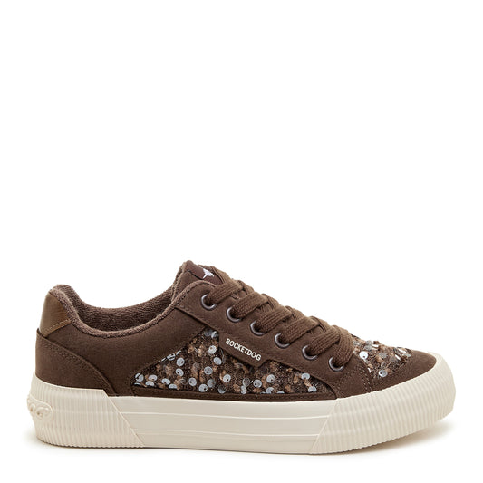Rocket Dog Cheery Brown Sequin Sneaker