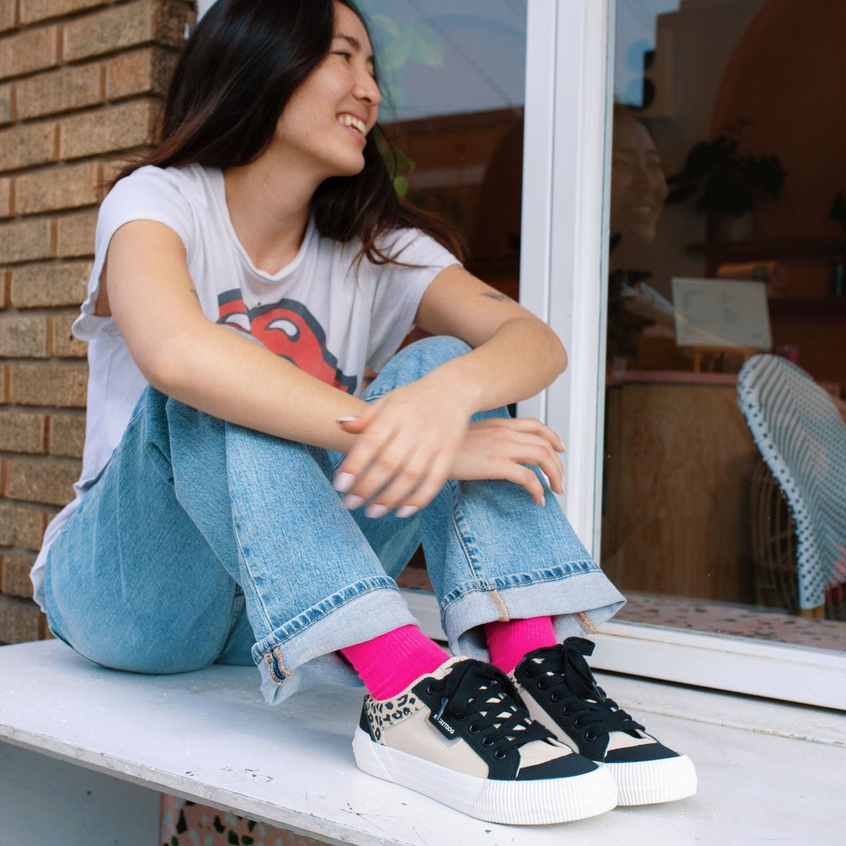 Rocket Dog Cheery Leopard Color Block Sneaker