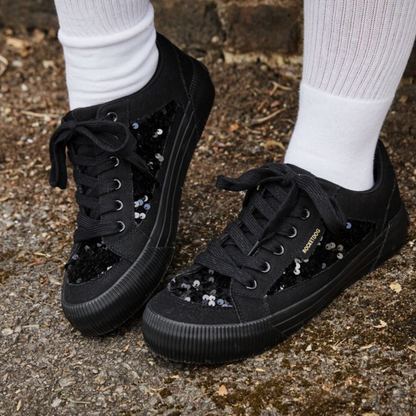 Rocket Dog Cheery Black Sequin Sneaker