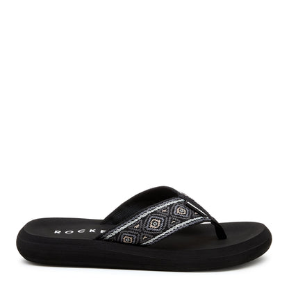 Rocket Dog Spotlight Black Multi Flip Flop