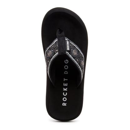 Rocket Dog Spotlight Black Multi Flip Flop