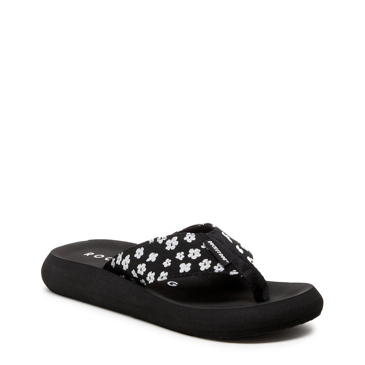 Rocket Dog Spotlight Black Pixie Floral Flip Flop