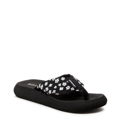 Rocket Dog Spotlight Black Pixie Floral Flip Flop