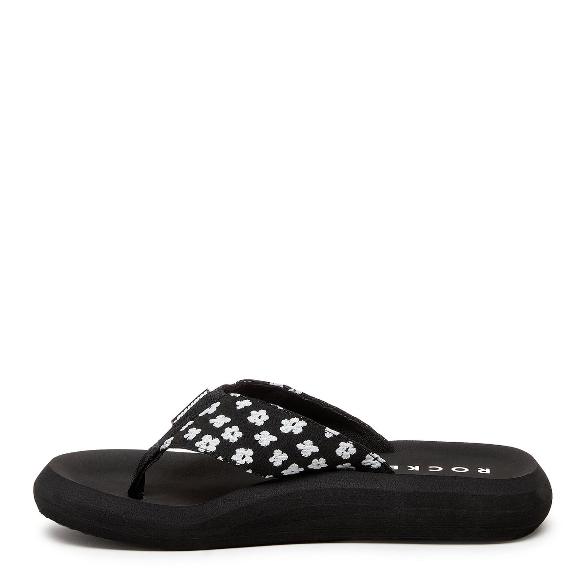 Rocket Dog Spotlight Black Pixie Floral Flip Flop