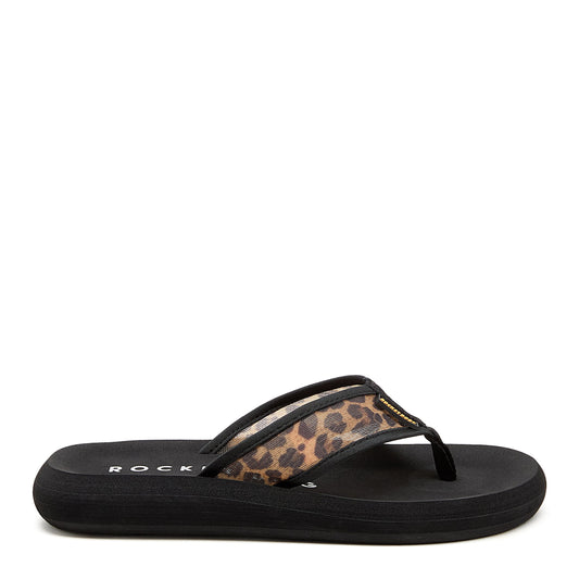 Rocket Dog Spotlight Leopard Mesh Flip Flops