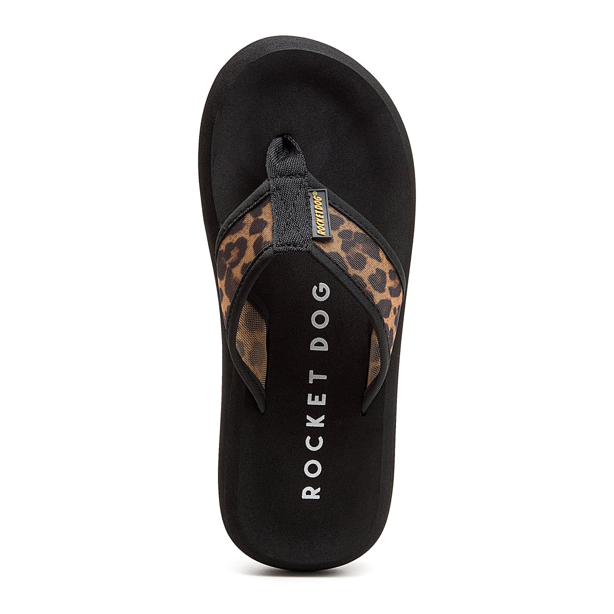 Rocket Dog Spotlight Leopard Mesh Flip Flops