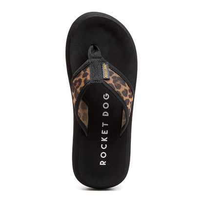 Rocket Dog Spotlight Leopard Mesh Flip Flops