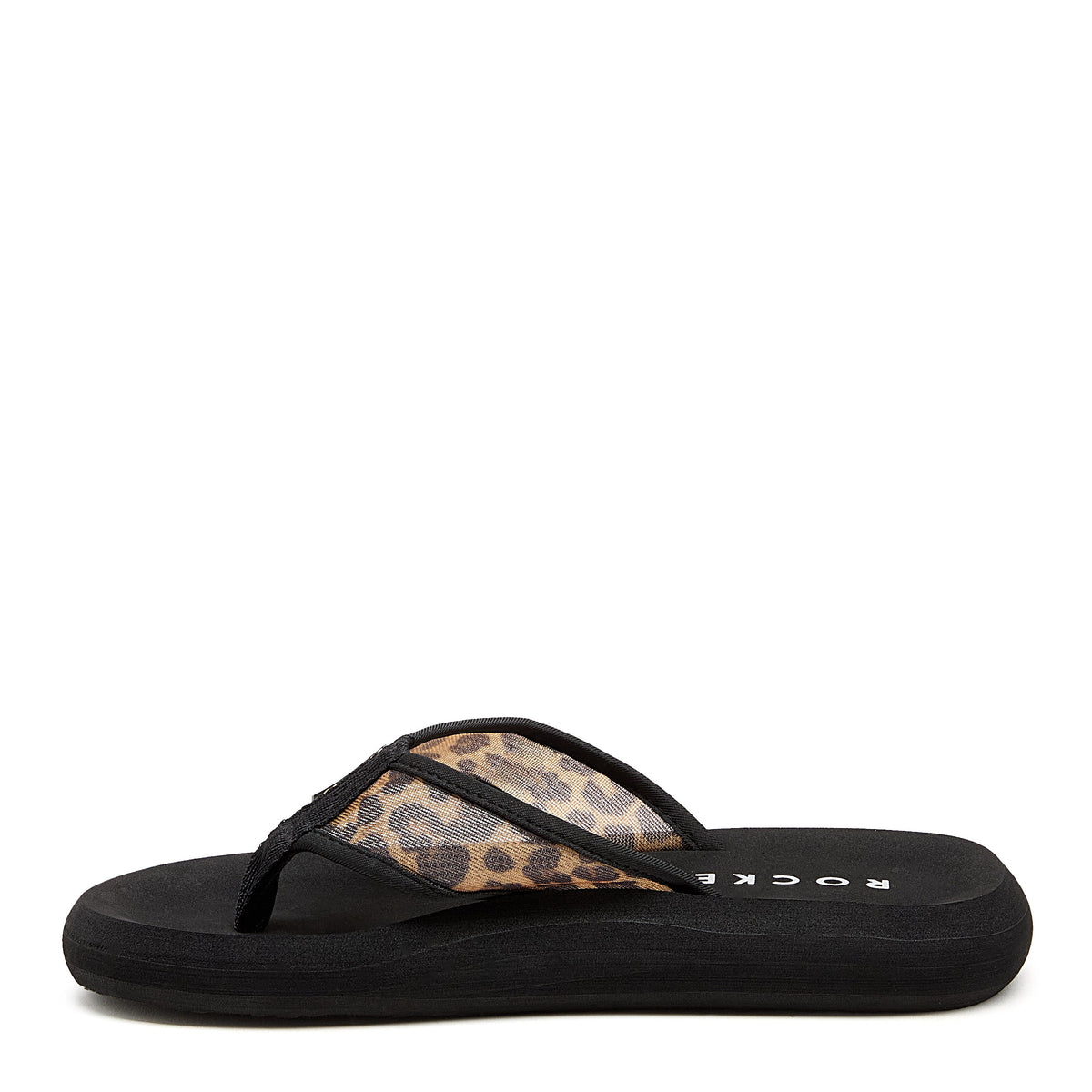 Rocket Dog Spotlight Leopard Mesh Flip Flops
