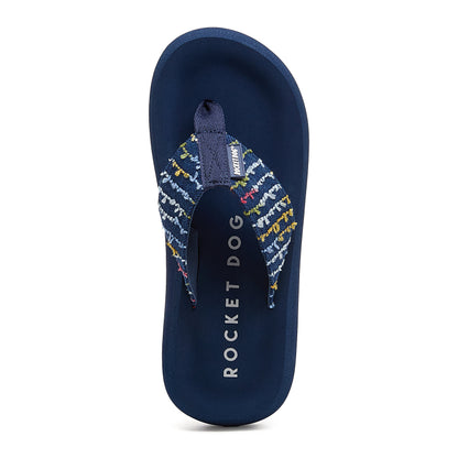 Rocket Dog Spotlight Navy Multi Flip Flops