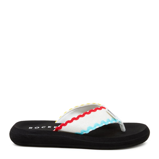 Rocket Dog Spotlight White Multi Flip Flop