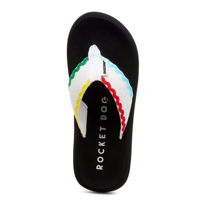 Rocket Dog Spotlight White Multi Flip Flop