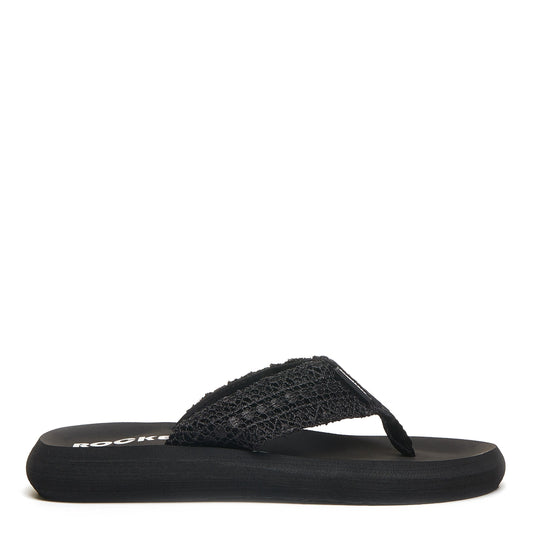 Rocket Dog Sunset Black Crochet Flip Flop