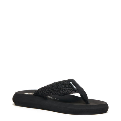 Rocket Dog Sunset Black Crochet Flip Flop