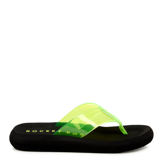 Rocket Dog Sunset Neon Green Flip Flop