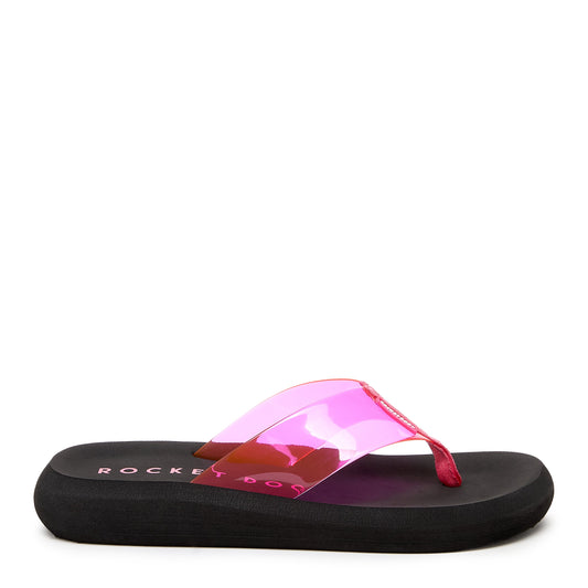 Rocket Dog Sunset Pink Clear Flip Flop