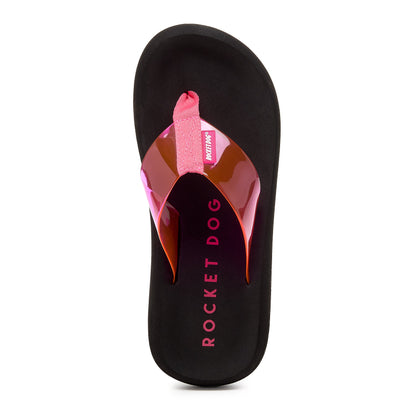 Rocket Dog Sunset Pink Clear Flip Flop