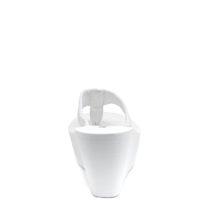 Rocket Dog Diver White Wedge Flip Flop