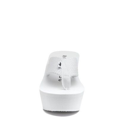 Rocket Dog Diver White Wedge Flip Flop