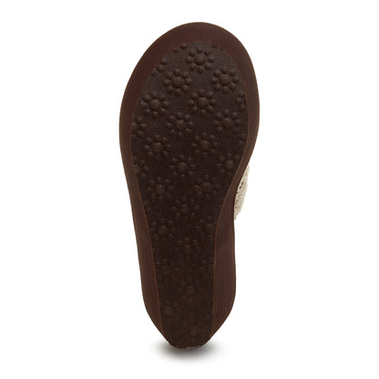 Rocket Dog Diver Natural Crochet Wedge Flip Flop