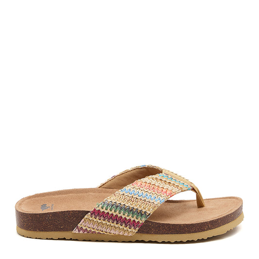 Rocket Dog Aloha Natural Multi Flip Flops