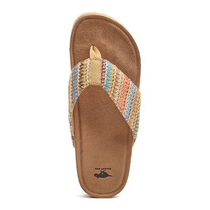 Rocket Dog Aloha Natural Multi Flip Flops