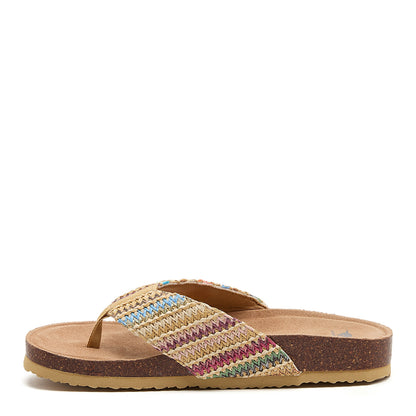 Rocket Dog Aloha Natural Multi Flip Flops