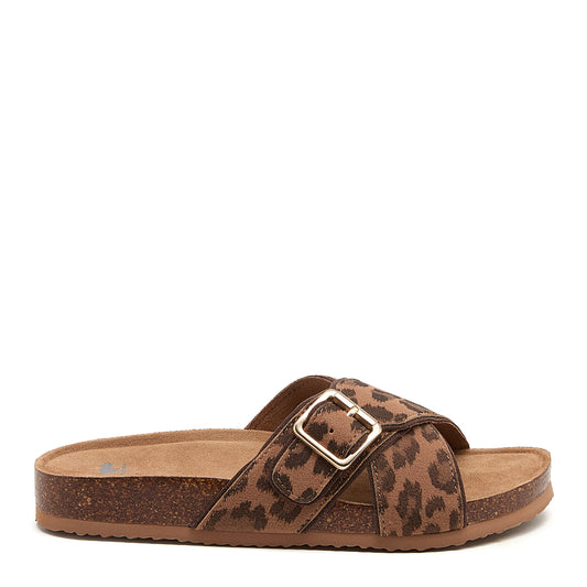 Rocket Dog Annie Tan Leopard Print Sandals