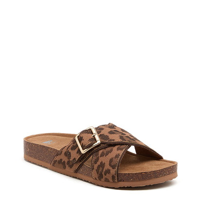 Rocket Dog Annie Tan Leopard Print Sandals