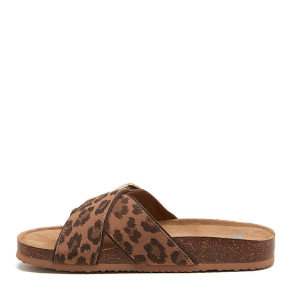 Rocket Dog Annie Tan Leopard Print Sandals