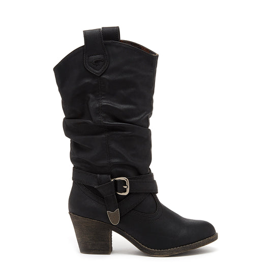 Rocket Dog Sidestep Black Western Boot
