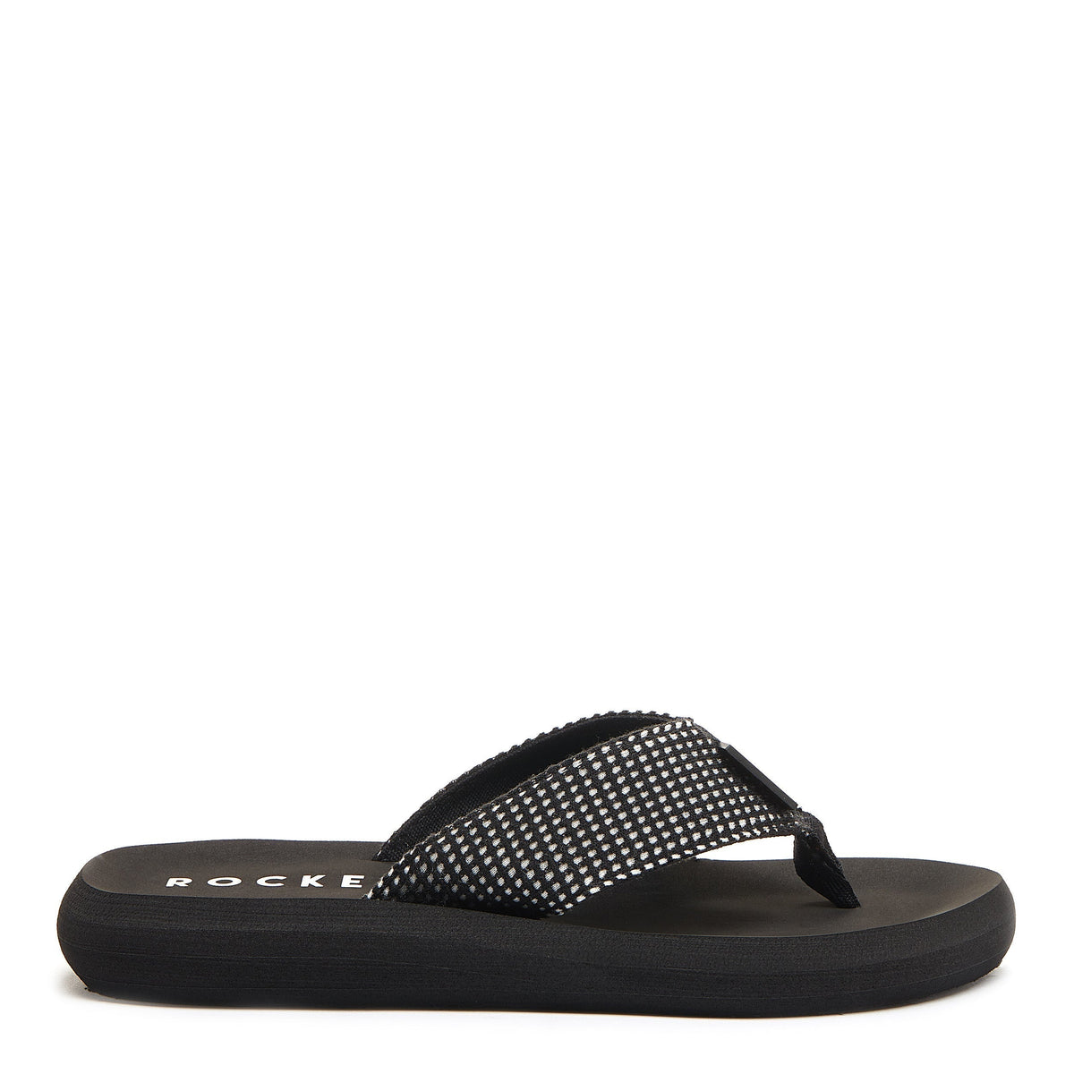 Rocket Dog Spotlight Black Mesh Flip Flop