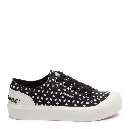Rocket Dog Jazzin Plus Black Mosaic Sneaker