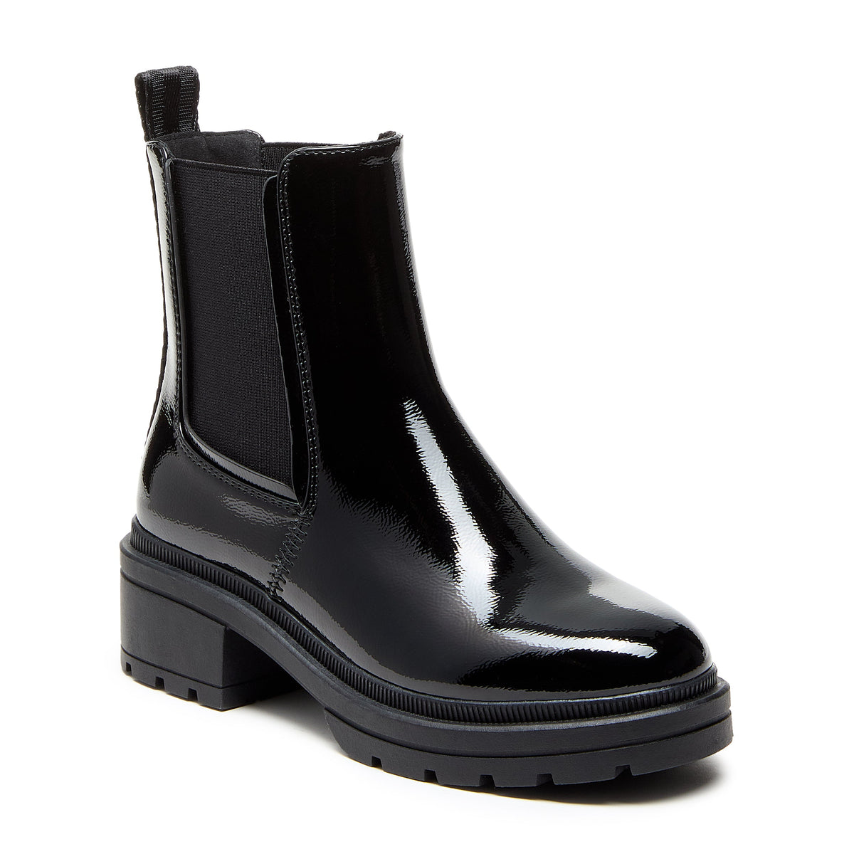 Rocket Dog Iggie Black Patent Chelsea Boot