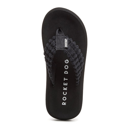 Rocket Dog Spotlight Black Atom Flip Flops